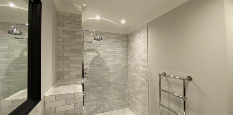 modern monochrome bathroom renovation in reigate surrey