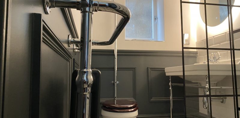 traditional victorian style monochrome bathroom teddington